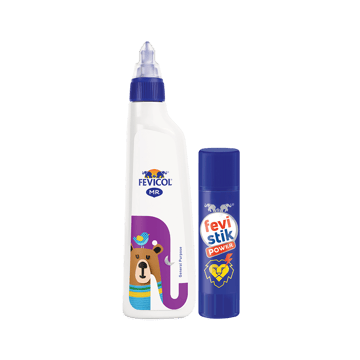 Fevistik Power Glue Stick + Fevicol MR Craft Glue Combo