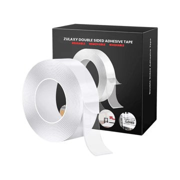 Zulaxy Transparent Double Sided Tape (Transparent, 3 m)