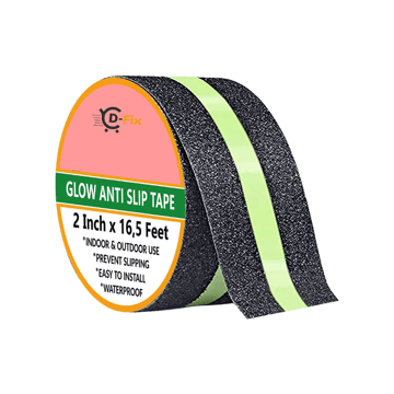 D-FIX Glow Anti Slip Tape (Black, Green, 2" x 16.5 ft)
