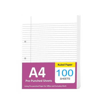 RUSH Both Side Ruled A4 Sheets (100 GSM, White)