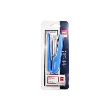 Deli E0229A Stapler Set (Blue)