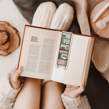 Mad Over Print Bookshelf Bookmark (Multicolour)