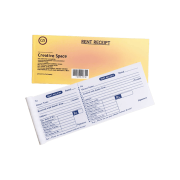 Creative Space Rent Receipt Book (20 Pages)