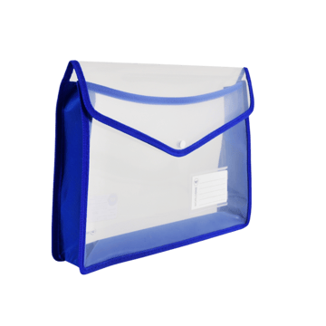 Worldone Button File Folder (Blue, Transparent)