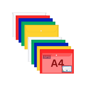 SPS File Folder with Snap Button (Multicolour)