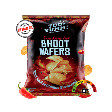 Too Yumm Bhoot Wafer Potato Chips - Spicy Jholokia Chilli