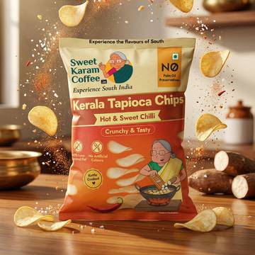 Sweet Karam Coffee Kerala Tapioca Chips - Hot & Sweet Chilli