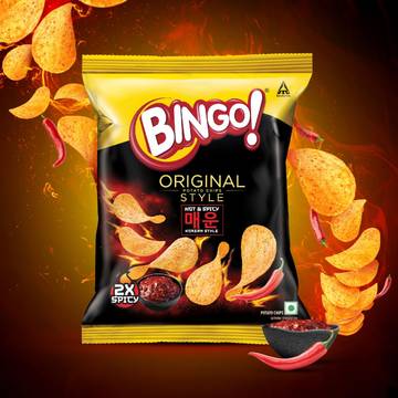 Bingo Original Hot & Spicy Korean Style Potato Chips
