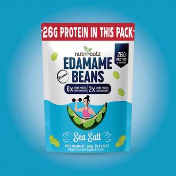 Nutrirootz 26 g Protein Edamame Beans (Roasted) - Sea Salt