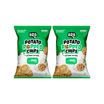 BRB Potato Popped Chips (Bhel Flavour) - Pack of 2