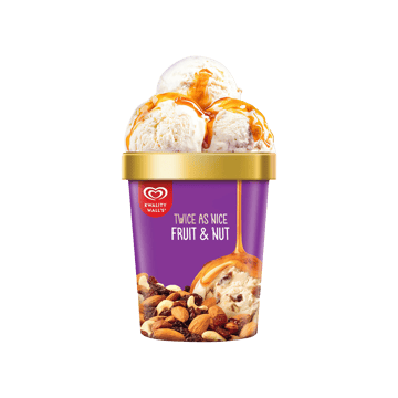 Kwality Wall's Twice as Nice Fruit & Nut Frozen Dessert Tub