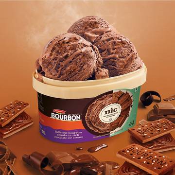 NIC Britannia Bourbon Biscuit Ice Cream Tub