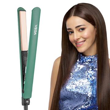 Vega Salon Smooth Hair Straightener for Women (Green, 45 W)