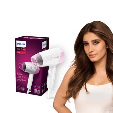 Philips HP8120/00 Thermoprotect Hair Dryer (White, Pink, 1200 W)
